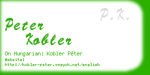 peter kobler business card